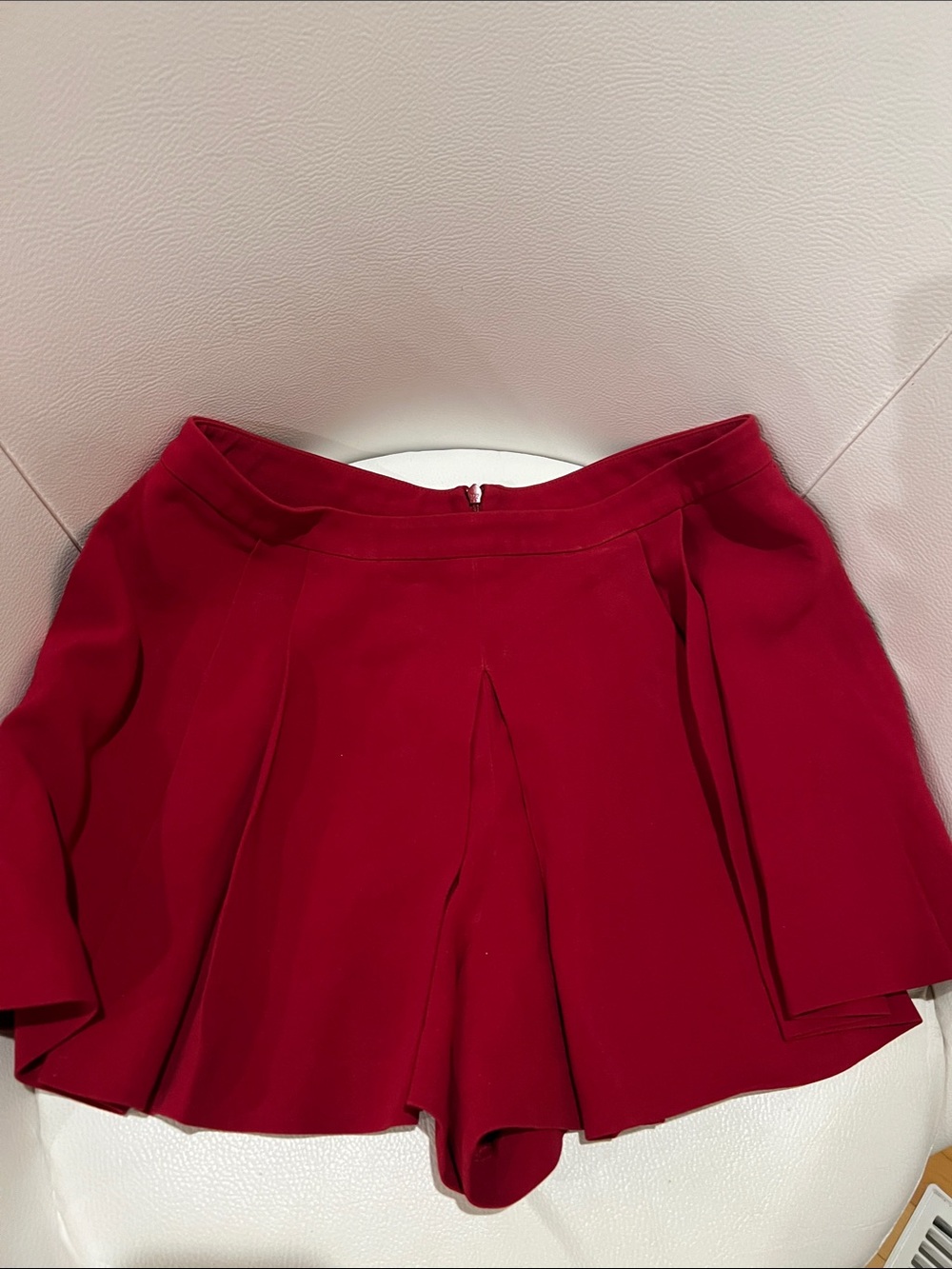RED Valentino Crimson Pleated Skort (sz 42)